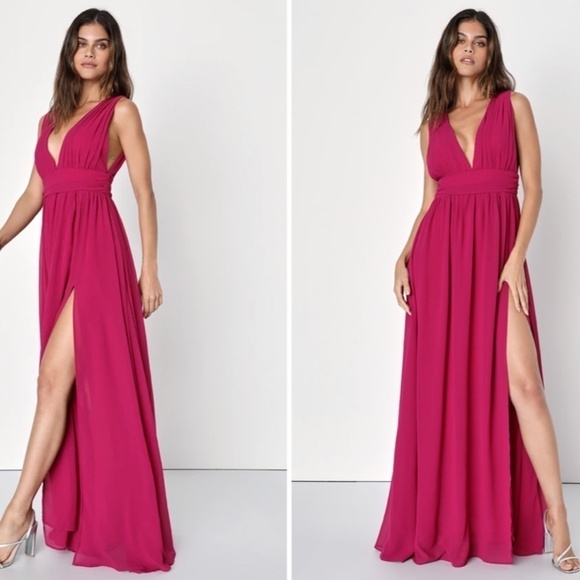 LULUS Prom Wedding Bridesmaid Flowy Romantic Heavenly Hues Maxi Dress - Picture 1 of 5